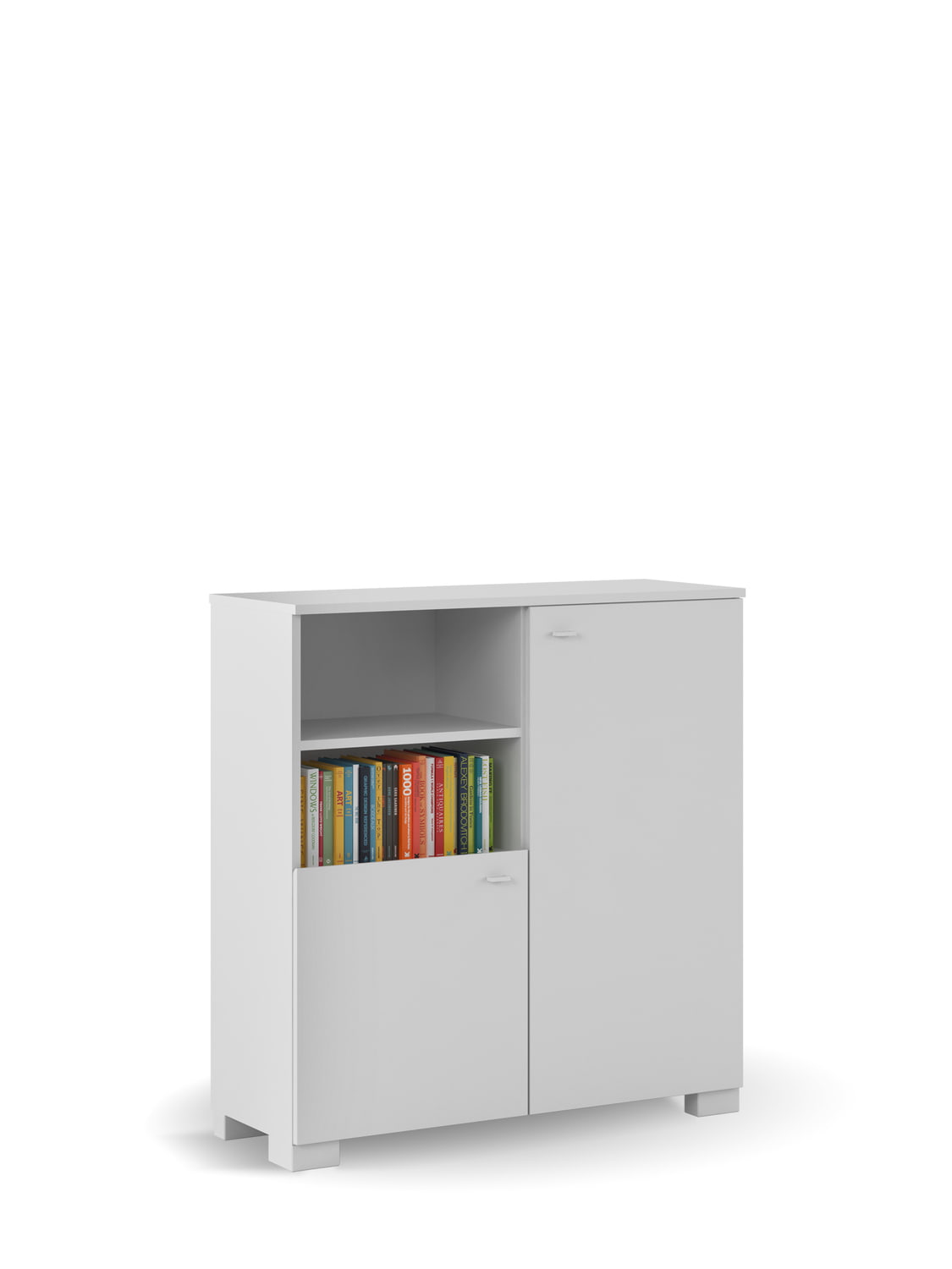 Regál 100 nízký Uni White