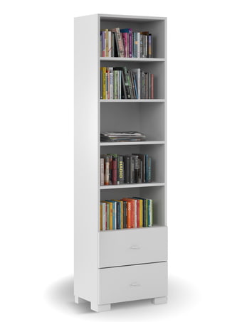 Regál 55 vysoký UNI White