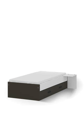 Postel 90x200 nízká Young Dark White