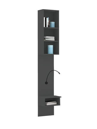 Knihovna s nočním stolkem N-240 Dark