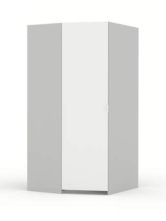 Walk-in rohová šatna L White Grey