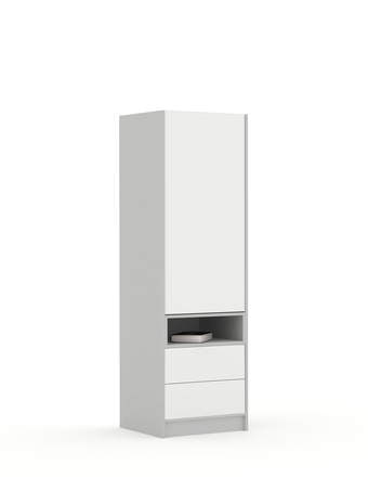 Šatní skříň 60-2-60L/200 White Grey