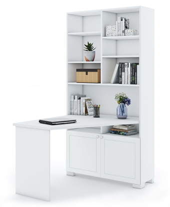 Psací stůl - regál pravý Frame White