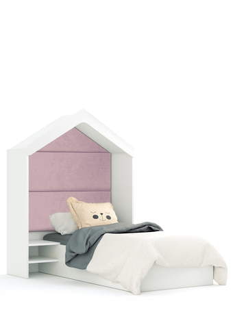 Postel Domeček White&Pink