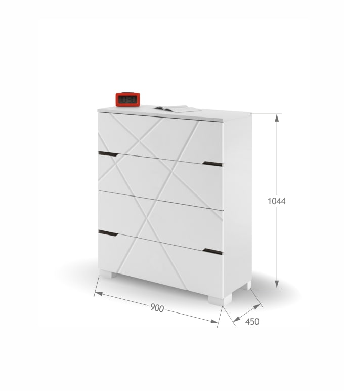 Komoda 90 X White