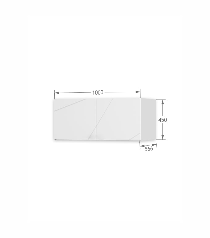Nadstawka szafy 100 X White
