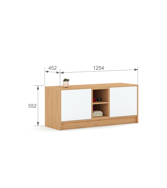 Skříňka RTV 125 Mode White Oak Skříňka RTV 125 Mode White Oak